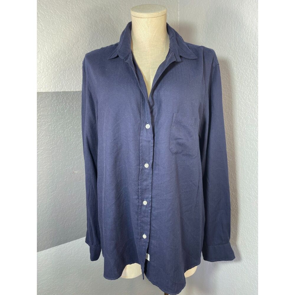 Grayson The Hero Navy Blue Button Down Shirt 05 XL 100% Lyocell Solid Pocket - Picture 3 of 12